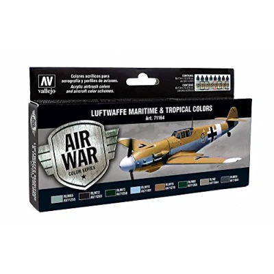 Imagen de Vallejo Model Air RLM 3 Acrílico Pintura Conjunto de cepillo aire Surtido Colores (paquete 8)