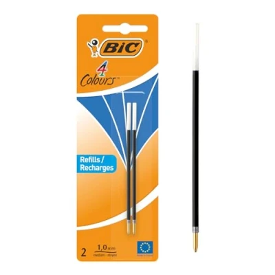 Imagen de BIC 931 778 4colours pluma recarga, 1 mm, Blister de 2 unidades, azul