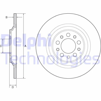 Imagen de DELPHI BG4961C Disco de freno 320 12 5 macizo revestido sin procesar cojinete rueda, anillo sensor ABS JEEP: Cherokee V