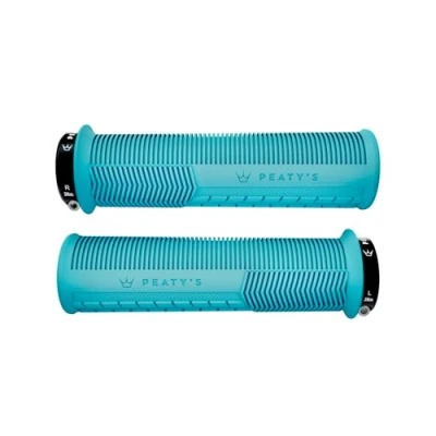Imagen de Peaty&#039;s Monarch Grips Azul/Champiñón/Grueso Comodidad de Sendero, Duradero, Barras ergonómicas para los Dedos, Almohadilla el Pulgar, Todo día, Tipo Clima y Terreno, Bicicleta