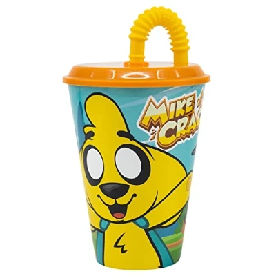 Imagen de Stor Vaso Infantil Reutilizable con Tapa y Pajita de 430 ml Mikecrak