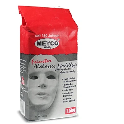 Imagen de Meyco Fine alabastro Yeso para modelado (1,5 kg), color blanco