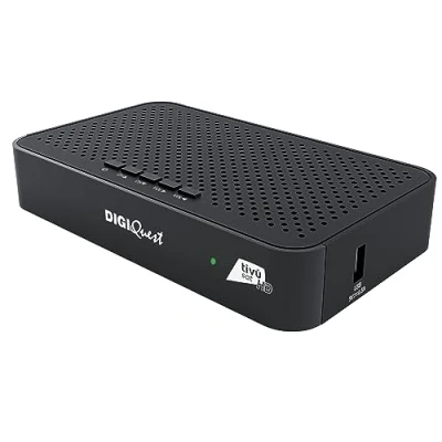 Imagen de DIGIQUEST Decodificador tivùsat Classic Q10 Receptor De satélite HD y Zona DAZN habilitada Mediaplayer, Mando a Distancia 2 en 1 Smartcard incluidos Color Negro