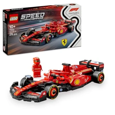 Imagen de LEGO Speed Champions Coche de Carreras Ferrari SF 24 F1 Juguete, Maqueta Vehículo Rojo Fórmula 1 y Minifigura Piloto para Coleccionar, Regalo Niños Niñas 10 Años o Más 77242