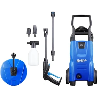 Imagen de Nilfisk Hidrolimpiadora de Alta Presión C 110 Bares Mini Limpiadora + Pulverizador Espuma Limpiador Patios Compact (1400 W)
