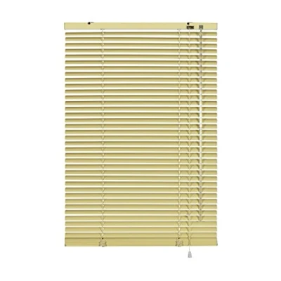 Imagen de GARDINIA Persiana de aluminio, Privacidad, Protección contra la luz y el deslumbramiento, montaje en pared techo, todas las piezas incluidas, Beige, 90 x 175 cm (WxH)