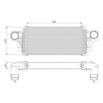 Imagen de VALEO 818377 Intercooler Aluminio sin sensor MERCEDES BENZ: GL, Clase ML