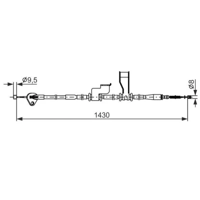 Imagen de BOSCH 1 987 482 835 Cable de Freno Mano 1430, 1234
