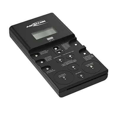 Imagen de ANSMANN Comprobador de batería para pilas botón, litio, digital, medidor universal