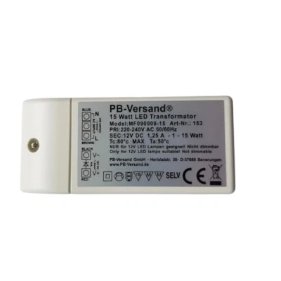 Imagen de PB Versand Transformador para bombilla (G4, 12 V CC, 0,5 15 W)