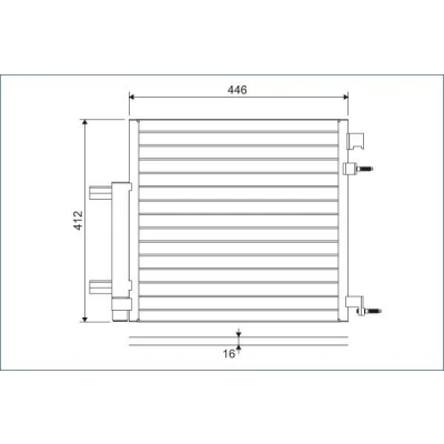 Imagen de VALEO 822578 Condensador con secador Aluminio 412