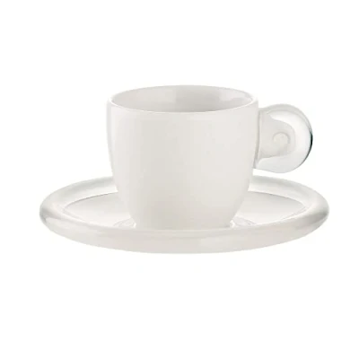 Imagen de Guzzini Gocce Taza de Espresso, SMMA, Porcelain, Blanco, Juego 12 Piezas, 6