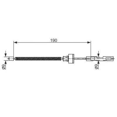 Imagen de BOSCH 1 987 482 561 Cable de Freno Mano 190