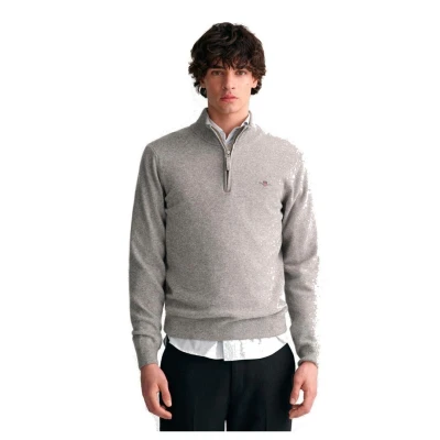Imagen de Jersey Fino Gant Lambswool Media Cremallera Gris L