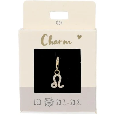 Imagen de Depesche 11785 064 Charms Exprésate Colgante para Collares y Pulseras, león, Dorado, como pequeño Regalo, Multicolor, Normal