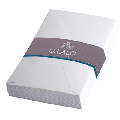 Imagen de Clairefontaine Lalo 24200l sobres plisadas, 14 x 9 1.5 cm, blanco