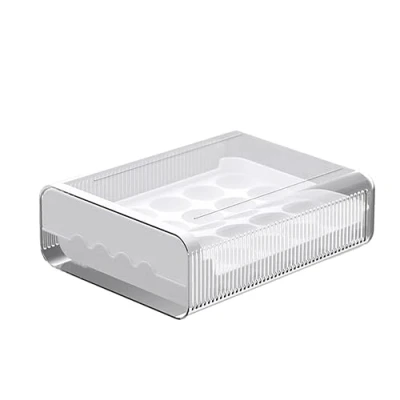 Imagen de Cajón de huevos para frigorífico, 20 compartimentos, reutilizable, apilable, organizador huevos, caja huevera, huevera y nevera