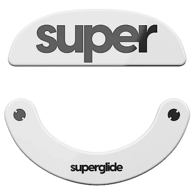 Imagen de Superglide2 Patines de ratón con superficie texturizada velocidad controlable, hechos vidrio resistente y duradero para mouse inalámbrico Pulsar X2 Series [Blanco]