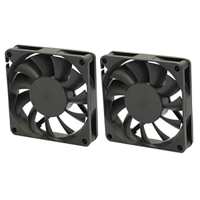 Imagen de Rhombutech® Juego de 2 ventiladores silenciosos, 60 x 10 mm, con cojinete deslizante CC 12 V 0,13 A, conexión alimentación 3 pines (juego 60/60/10)