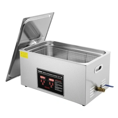 Imagen de VEVOR Limpiador Ultrasónico 22L, Bandeja Ultrasónica Digital de Acero Inoxidable con Calefacción Tiempo y Temperatura Ajustable Dispositivo Limpieza para Joyería Gafas Relojes