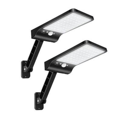 Imagen de Moman Luz Solar Exterior, Foco LED con Sensor de Movimiento 3 Modos Lámpara Exterior Jardín 2200mAh IP65 Impermeable Farola Potente Control Remoto (Negro),