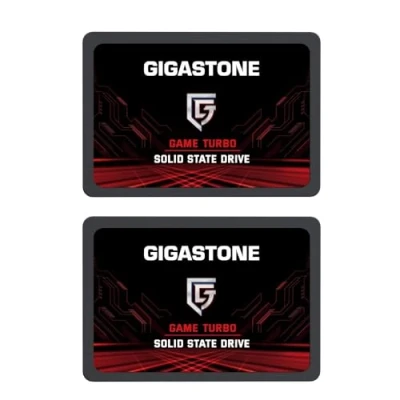Imagen de Gigastone Game Turbo 512GB Paquete de 2 Disco Duro SSD Interno, Unidad Estado Sólido 3D NAND, SATA III 6 GB/s 2,5 Pulgadas, Lectura hasta 550 MB/s para PS4, Portátil, Escritorio, PC
