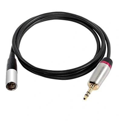 Imagen de Cable adaptador de 3,5 mm 1/8 a Mini XLR &quot;TRS tereo Audio convertidor macho 3 pines, 1 m