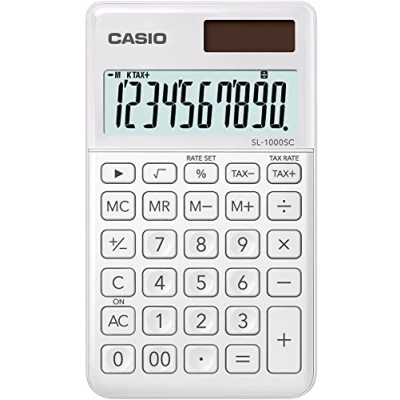 Imagen de CASIO SL 1000SC WE Calculadora, 0.9 x 7.1 12 cm, color blanco