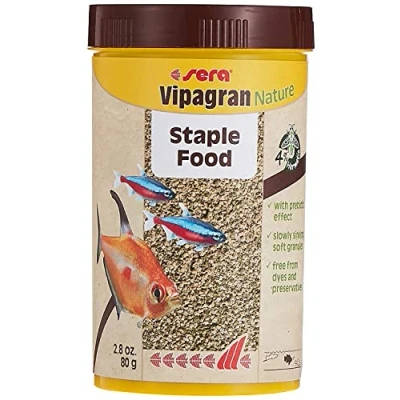 Imagen de sera Vipagran Nature Alimento Principal en Forma de granulado Blando con un 4% harina Insectos, 250 ml (Paquete 1),