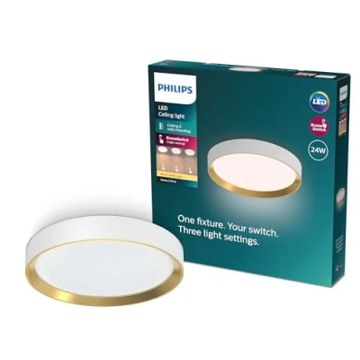 Imagen de Philips Hanno Plafond Techo con SceneSwitch, redondo, 24W, 2700Lm, 2700K, blanco, IP20