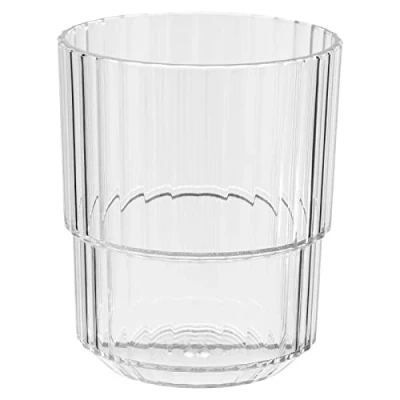 Imagen de APS Linea Vaso de plástico Tritan con 0,3 litros, sin BPA, apilable, vidrio reutilizable y apto para lavavajillas, 300 ml, transparente