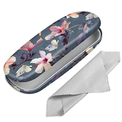 Imagen de Fintie Funda Gafas Rigida, Portátil Cuero y Sintético Estuche Rigido con Pañuelo Limpia para Mujeres Hombres
