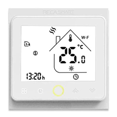 Imagen de BecaSmart Series 002 WiFi Termostato Calefacción para Caldera,Termostato Inteligente de 5+2 Programmabile Control con Smart Life/Tuya, Compatible Alexa, Google Home(Calentador Blanco)