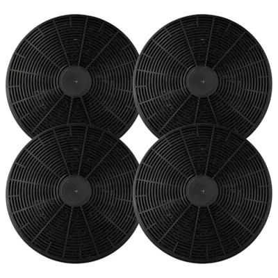 Imagen de vhbw 4x filtro de carbón activado reemplaza Klarstein 10027530, CGCH2, 10027711, 10030983, K10001 para campanas cocina 17,5 cm