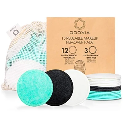 Imagen de 15 Discos Desmaquillantes Reutilizables Almohadillas Ecológicas No Desechables De Bambú Orgánico Natural Doble Capa Con Bolsa Lavandería Ultra Suave Para Todo Tipo Piel