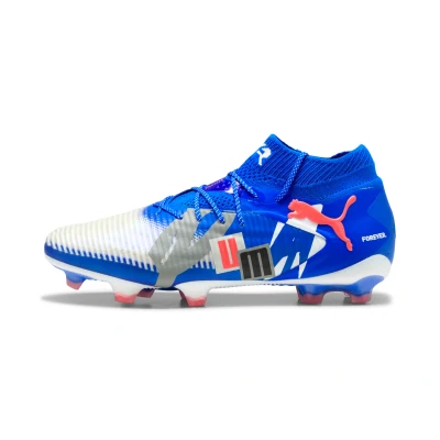 Imagen de Puma Future 8 Ultimate Forever Botas de fútbol con tacos, Hombre, Talla: 44, White/ultra blue/feather gray/puma/glowing red Zapatos