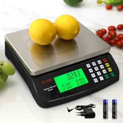 Imagen de báscula de cocina profesional 30kg digital acero inoxidable electrónica PCS contando escalas &#039; con LCD balanzas alimentos para multifuncional