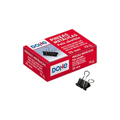 Imagen de MTL 79161 Pack de 12 pinzas metal, 25 mm, color negro