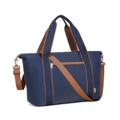 Imagen de Bolsa de Viaje, Ligera Fin Semana para Hombre y Mujer Equipaje Mano, Deporte Gimnasio Compras Impermeable con Bolsillo húmedo Debajo del Asiento
