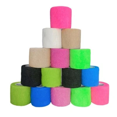 Imagen de NELLHOMY 15 Rollos Vendas Autoadhesivas Elástica, 5cm x4,5m Banda Venda Cohesiva para Primeros Auxilios,Vendaje Autoadhesivo Dedos, Muñecas, Tobillo, Perros, Mascotas