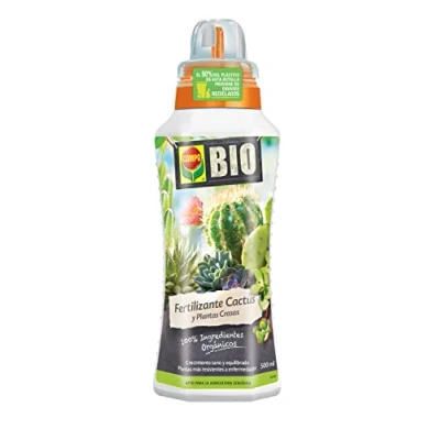 Imagen de COMPO Bio Huerto Urbano Fertilizante para cactus, plantas crasas y suculentas, líquido con extra de potasio, 500 ml