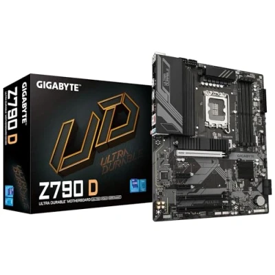 Imagen de Gigabyte Placa Base Z790 D Soporta CPU Intel Core de 14ª generación, VRM Digital 12+1+1 Fases, DDR5 hasta 7600 MHz (OC), 3 PCIe 4.0 M.2, LAN 2.5 GbE, USB 3.2 Gen 2