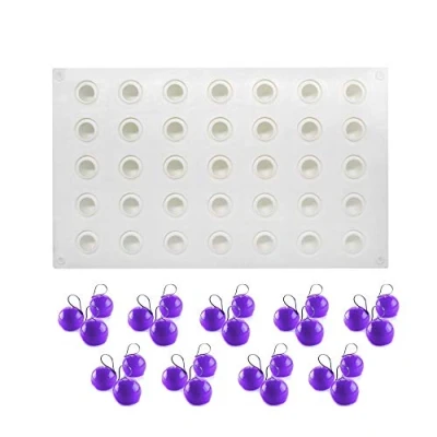 Imagen de molde de silicona pastel 3d, moldes para postres pudín, 35 cavidades Forma pequeños esféricos