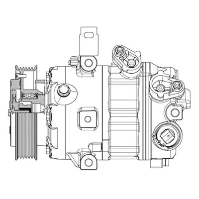 Imagen de MAHLE ORIGINAL ACP 634 000P Compresor de Aire Acondicionado 6VS16e 12V PAG 46 YF R1234yf, R134a