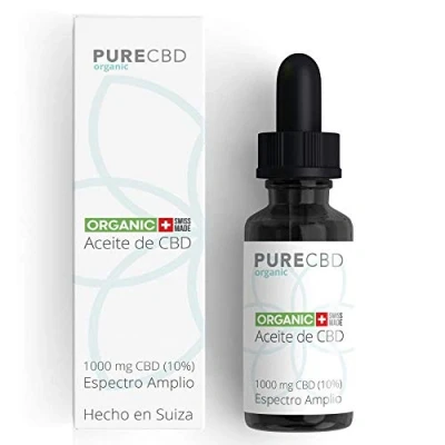 Imagen de CBD Oil Aceite de cáñamo enriquecido con 10% (1000mg) Bio Suisse Orgánico libre THC