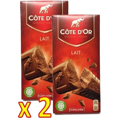 Imagen de Cote d&#039;Or Belgian Milk Chocolate Bar XL 7.05 ounce (200 gram) Pack 2 x 200g