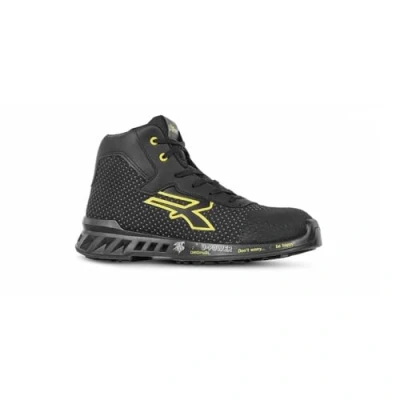 Imagen de U Power RV10014 Linea RED LEVE Modelo JOE Zapatos de Seguridad Altos, S3 SRC CI ESD, Negro/Amarillo, 42 Tamaño