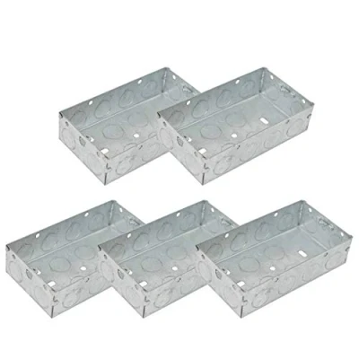 Imagen de 5 x Doble Metal Trasero Box 35 mm de alambre Pared Soporte / 2 Gang Enchufe Interruptor