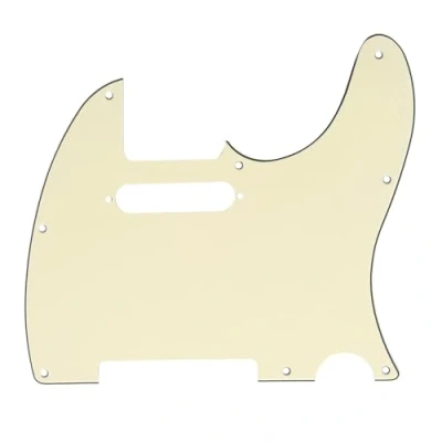 Imagen de Musiclily 8 Agujeros Tele Pickguard Guitarra Golpeador para Eléctrica Fender American/México Standard Telecaster Estilo Moderno, 3 capas Crema