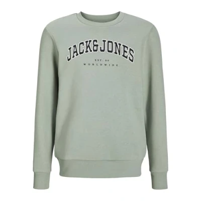 Imagen de Jack &amp; Jones Junior Jjecaleb Varsity CREW NECK Sudadera para niños, Talla: 10a, Iceberg green